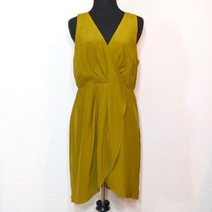 NWT! Alice & Trixie Faux Wrap Green Silk Dress
